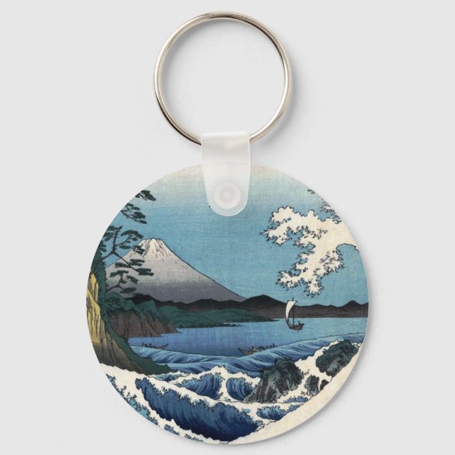 Chaveiro Mar de Satta na província de Suruga, Hiroshige (Frente)