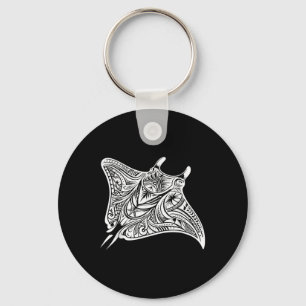 Chaveiro Mar de Tatuagem Tribal Manta Ray Polynésia