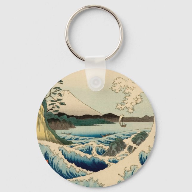 Chaveiro Mar Japonês de Satta Hiroshige Art (Frente)