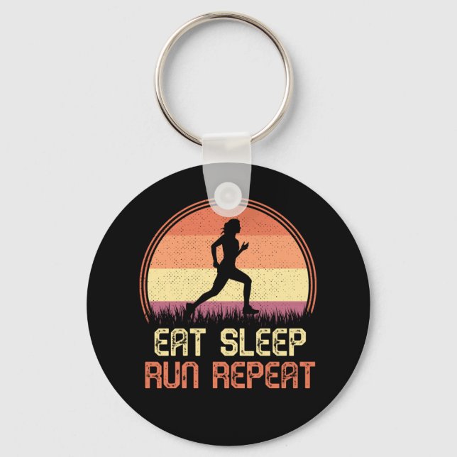 Chaveiro Maratona Retro Atleta Repetitiva com Execução de R (Frente)