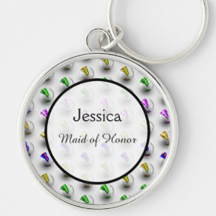 Chaveiro Marbles Divertidos Padrões Coloridos