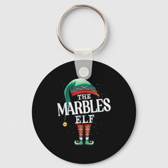 Chaveiro Marbles Elf Christmas Group Xmas Pajama Party  (Frente)