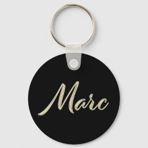 Chaveiro Marc Name whitegold Button Schlüsselanhänger