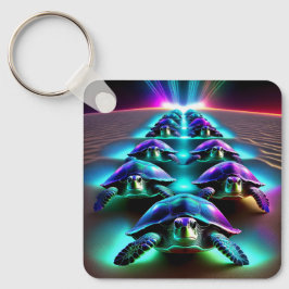 Chaveiro Marcha Das Tartarugas Neon