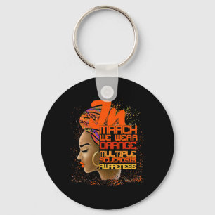 Chaveiro Marcha Vestimos Esclerose Múltipla Laranja Afro