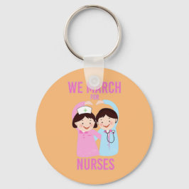 Chaveiro Marchemos por Enfermeiras - Enfermeira de Cartoons