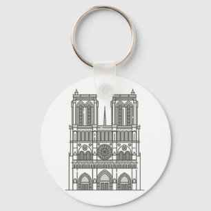 Chaveiro Marco do mundo da catedral de Notre Dame