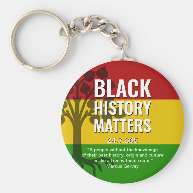 Chaveiro MARCUS GARVEY Black History (Frente)