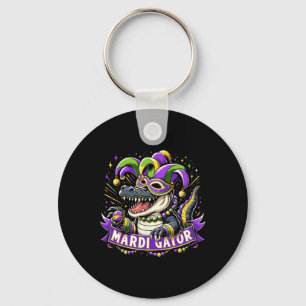 Chaveiro Mardi Gras Alligator Celebrador
