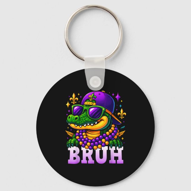 Chaveiro Mardi Gras Bruh Mardigator Alligator Costume Teens (Frente)