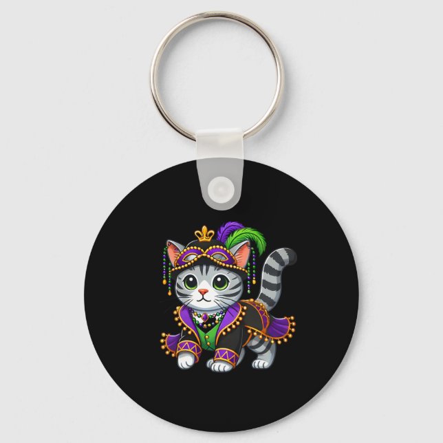 Chaveiro Mardi Gras Cat (Frente)