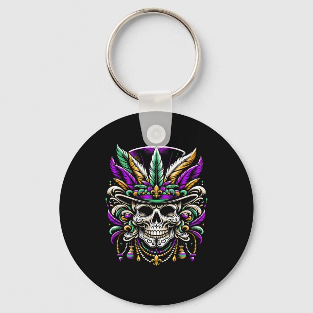Chaveiro Mardi Gras Costume Sugar Skull (Frente)