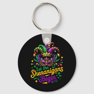 Chaveiro Mardi Gras Deixou Os Shenanigans Começar Homens Mu