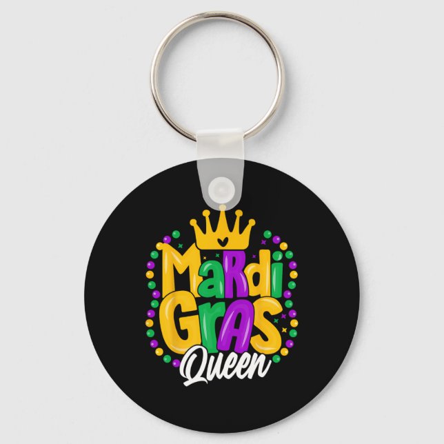 Chaveiro Mardi Gras Queen Womens Mardi Gras (Frente)