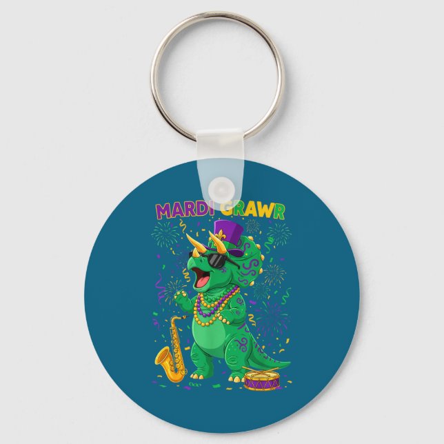 Chaveiro Mardi Grawr Rex Dino Gras (Frente)