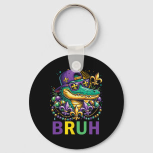 Chaveiro Mardigator Alligator Bruh Shirt Mardi Gras Costume