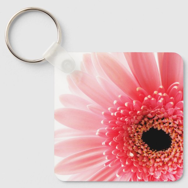 Chaveiro Margarida Gerbera Rosa (Frente)