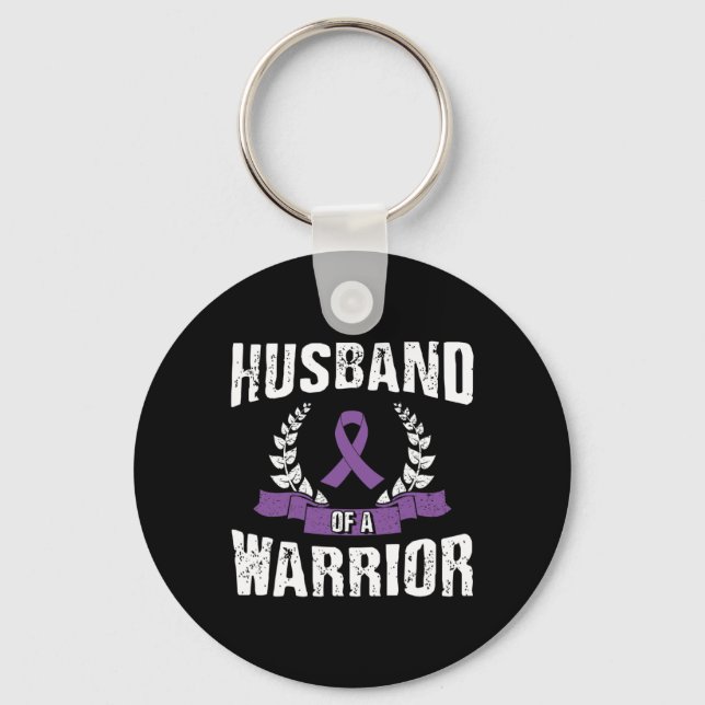 Chaveiro Marido De Uma Consciência De Câncer de pâncreas Gu (Frente)