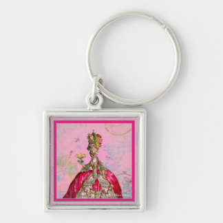 Chaveiro Marie Antoinette, deixe-os comer bolo e pavão