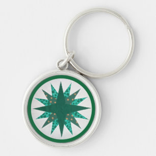 Chaveiro Mariner's Compass Quilt (5) Keychain