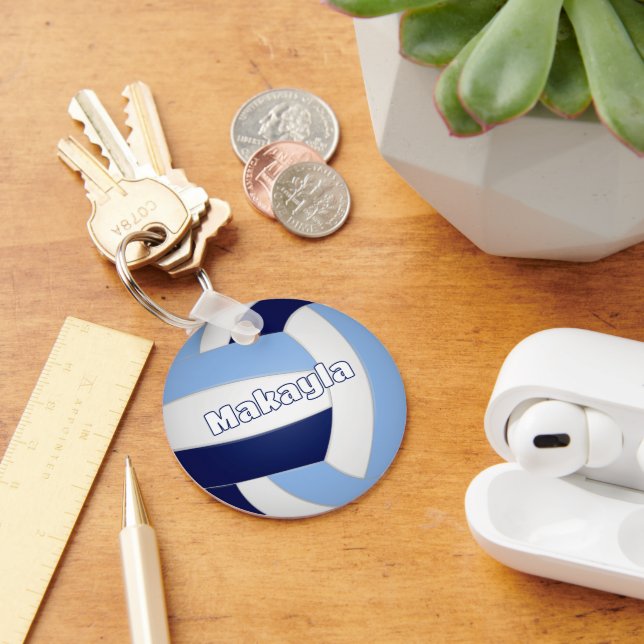 Chaveiro marinho azul lt aniversário de criança de voleibol (Mesa)