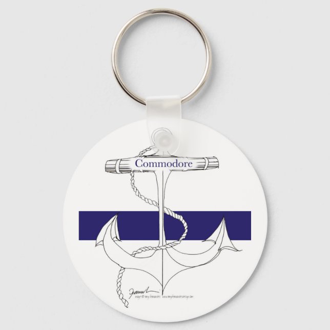 Chaveiro marinho comodore, tony fernandes (Frente)