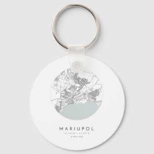 Chaveiro Mariupol Ucrânia Coordenadas Mapa Cidade Natal