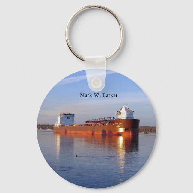 Chaveiro Mark W. Barker - Corrente de chave metálica (Frente)