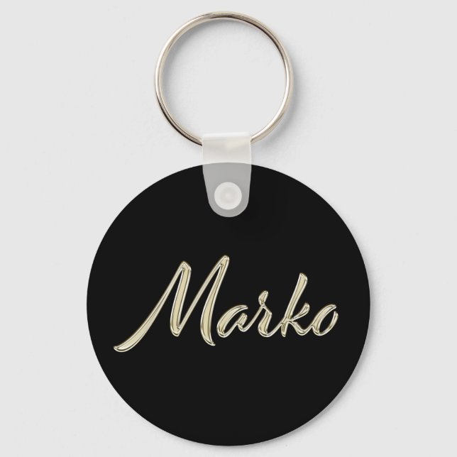 Chaveiro Marko Name whitegold Button Schlüsselanhänger (Frente)