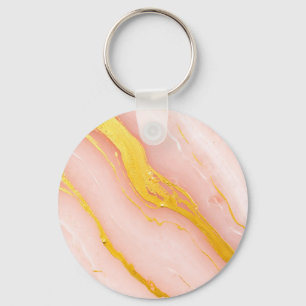 Chaveiro Mármore com Veios de Ouro Rosa Rubor