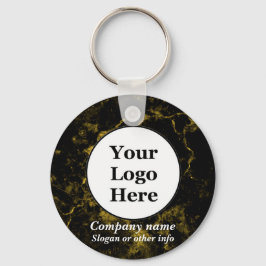 Chaveiro Mármore negro e dourado