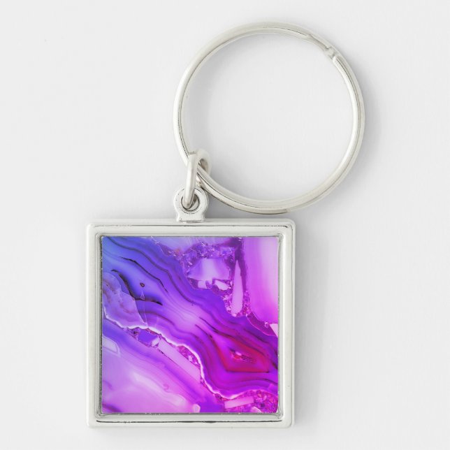 Chaveiro Mármore Roxo Exótico (Frente)