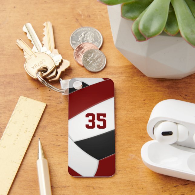 Chaveiro maroon black vôlei cor nome de atleta (Mesa)
