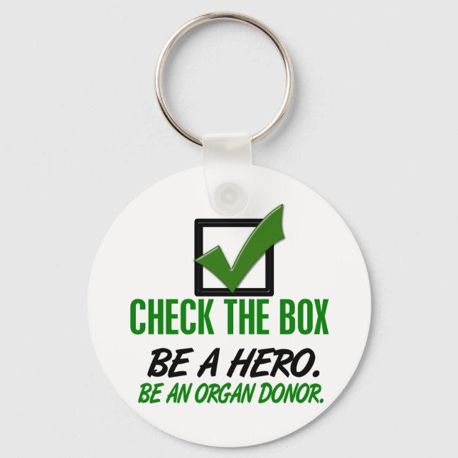 Chaveiro Marque A Caixa Como Um Doador De Órgãos 1 (Frente)