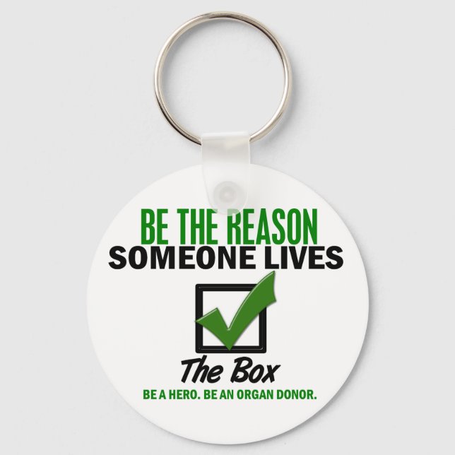 Chaveiro Marque A Caixa Como Um Doador De Órgãos 4 (Frente)