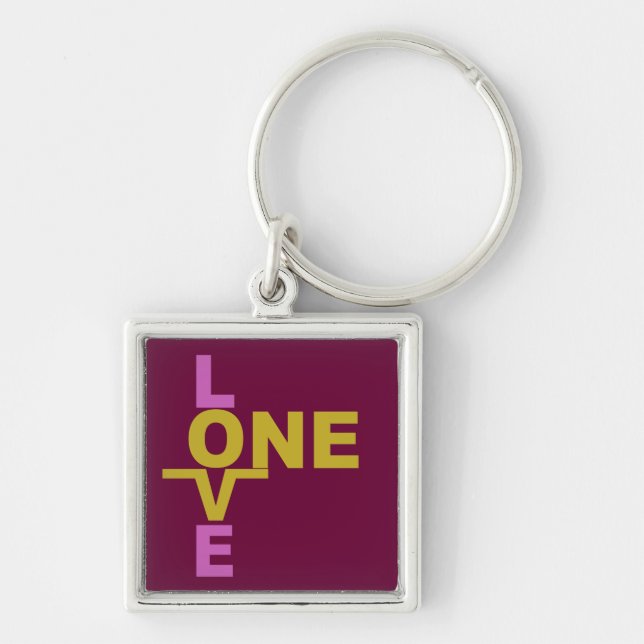 Chaveiro Marriage Equality / One Love custom key chain (Frente)
