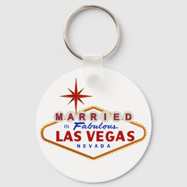 Chaveiro Married in Fabulous Las Vegas, Nevada neon sign (Frente)