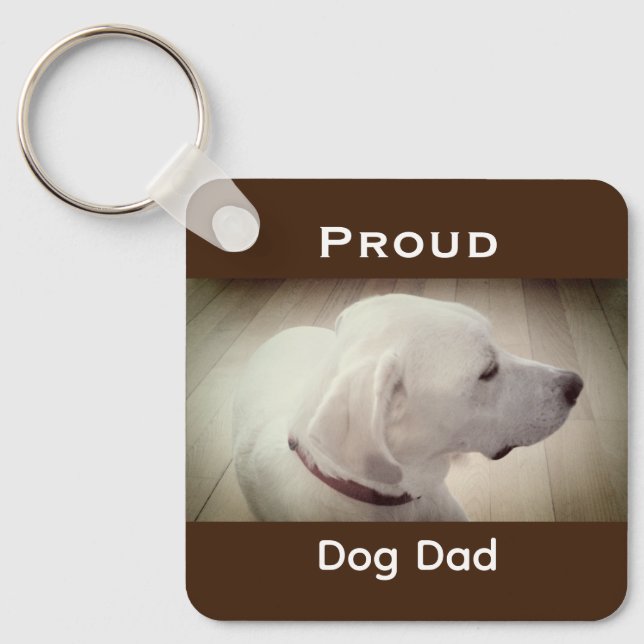 Chaveiro Marrom escuro Pai de cães orgulhoso (Frente)