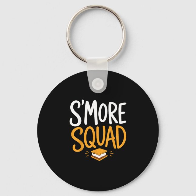 Chaveiro Marshmallow fogueira acampamento s'mores  (Frente)