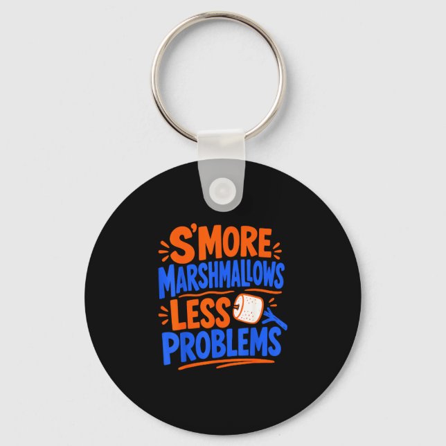 Chaveiro Marshmallow fogueira s'mores  (Frente)