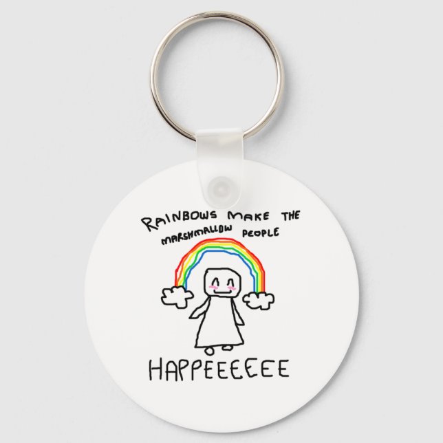 Chaveiro Marshmallow pessoas part deux. (Frente)