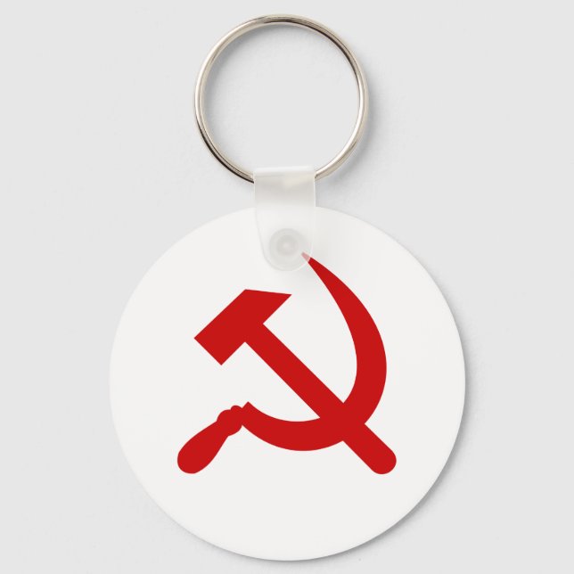 Chaveiro Martelo e foice do comunismo vermelho (Frente)