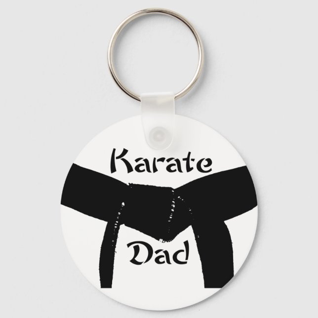Chaveiro Martial Arts Plain Black Belt Karate Dad Keychain (Frente)