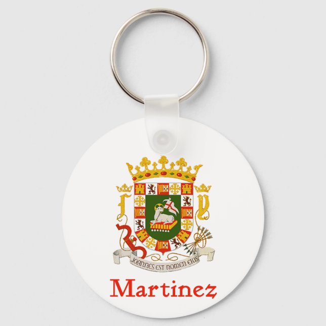 Chaveiro Martinez Shield de Porto Rico (Frente)