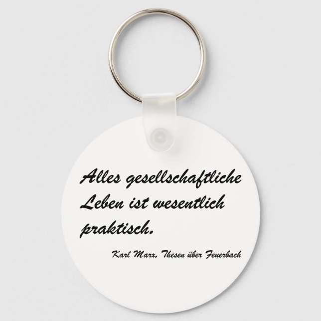 Chaveiro Marx Thesen Feuerbach (Frente)
