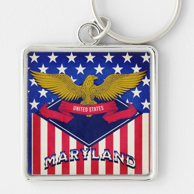 Chaveiro Maryland EUA Flag (Frente)