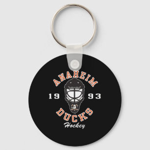 Chaveiro Mascara de Hockey Anaheim Ducks Preta Licenciada O