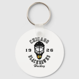 Chaveiro Máscara de hóquei do Chicago Blackhawks Vermelha N