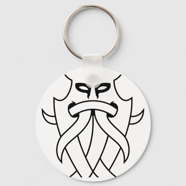 Chaveiro Máscara de Odin (traçado preto) (Frente)