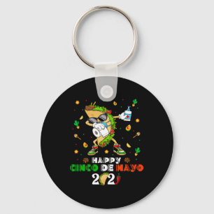 Chaveiro Máscara Facial Dabbing Taco Cinco De Mayo 2021 Qua